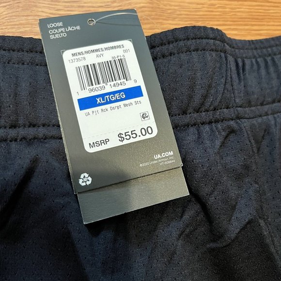 UNDER‎ ARMOUR PROJECT ROCK DISRUPT SHORTS 1373578-001 BLACK/LUNAR PURPLE Size XL - Picture 3 of 9